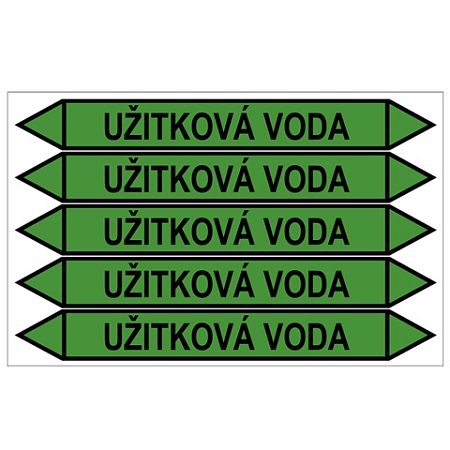 Značení potrubí, užitková voda